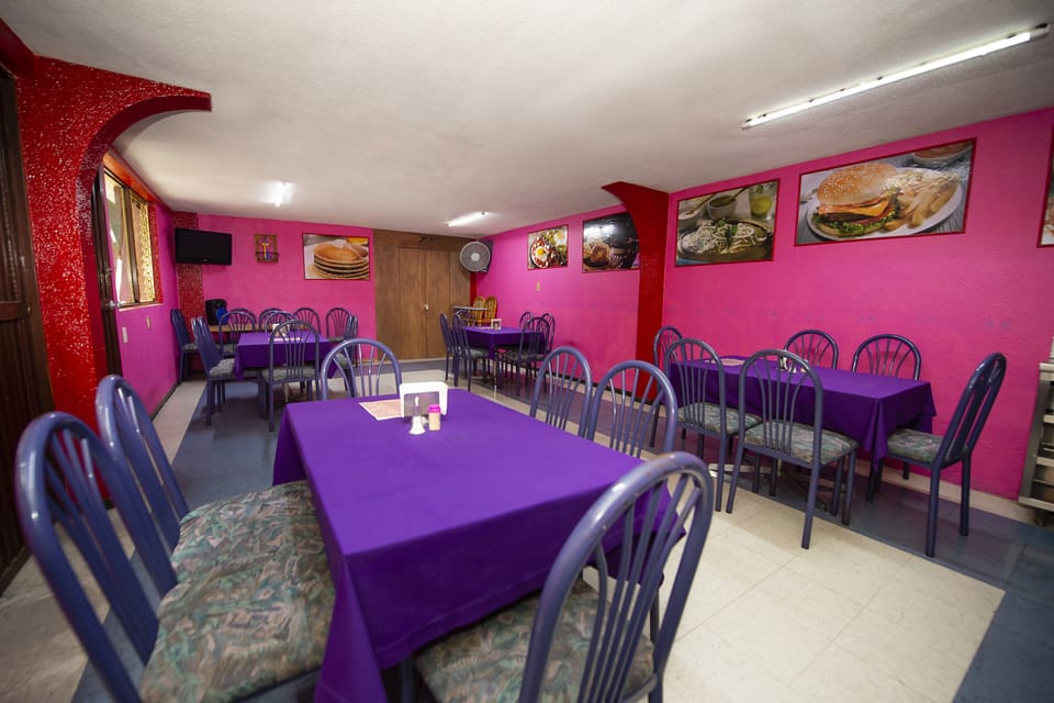 Breakfast, lunch and dinner served