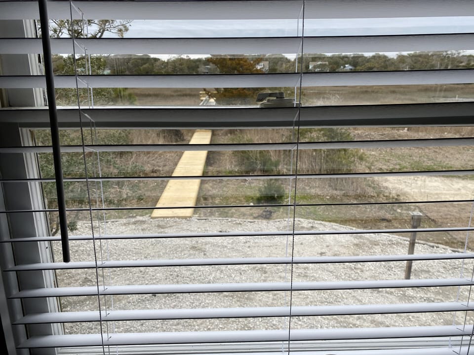 The pier from the kitchen window