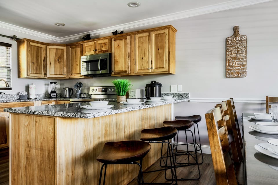 Well-appointed kitchen filled with all the necessities you want.