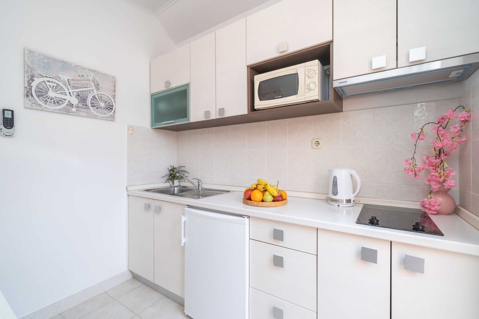 Apartment (One Bedroom Apartment) | Private kitchen | Fridge, microwave, dining tables