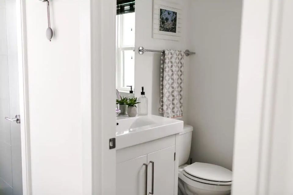 Upstairs Bathroom 1 - every bathroom has a hair dryer for convenience.
