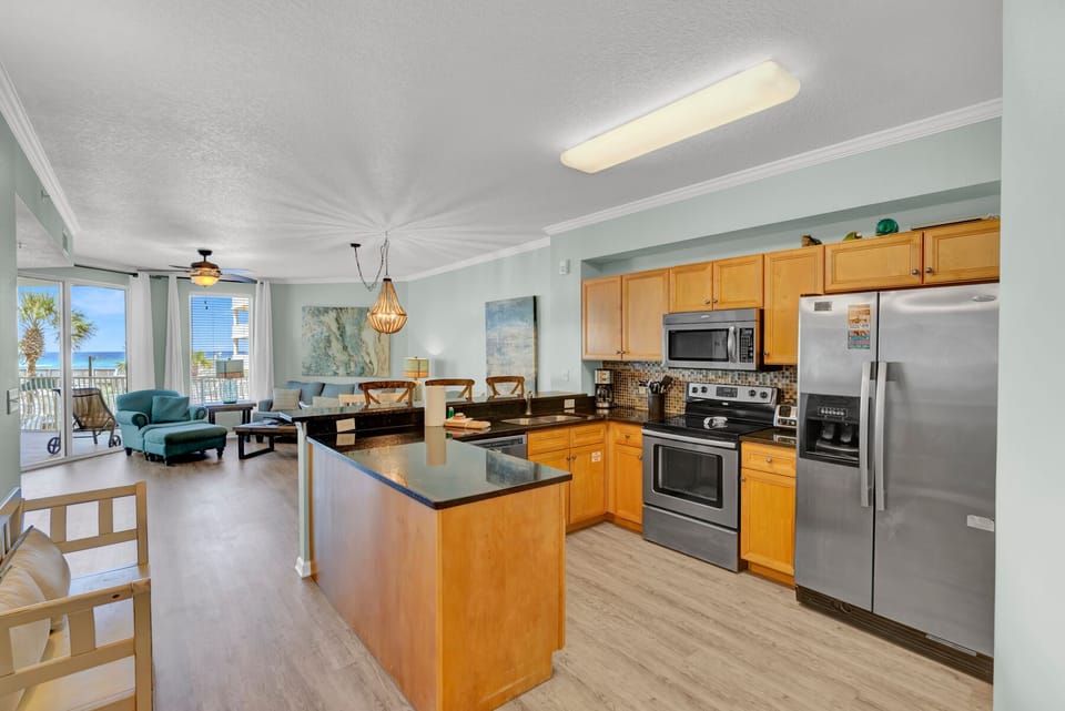 Your spacious open kitchen flows seamlessly into the living area, perfect for cooking memorable meals while staying connected with loved ones.