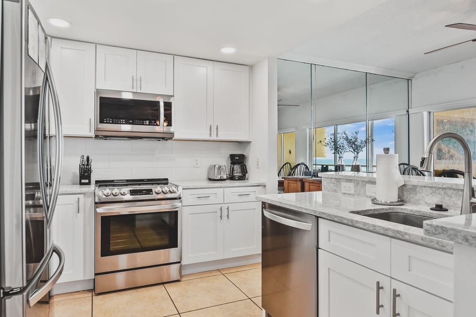 Newly remodeled kitchen with new stainless appliances