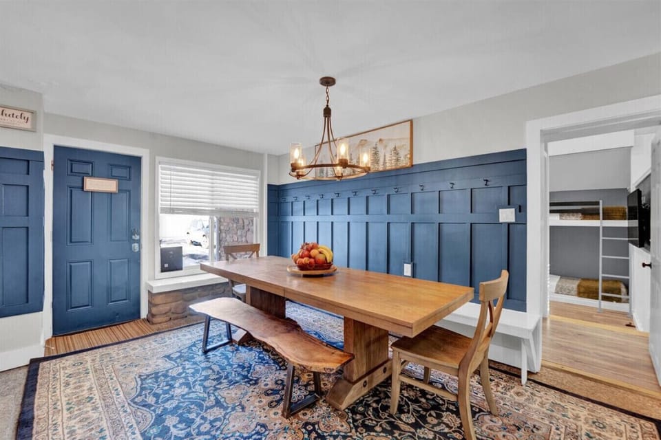 Gather around! Spacious dining table seats 8-10—perfect for family meals and game nights.