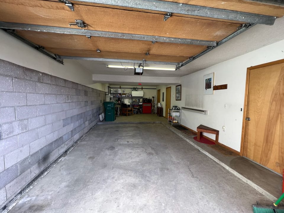 Oversized garage with more than enough space for your car and all of your toys.