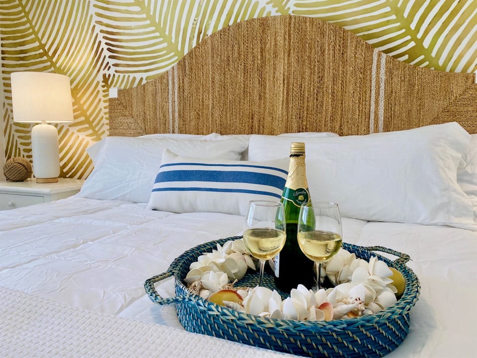 Crisp white bedding