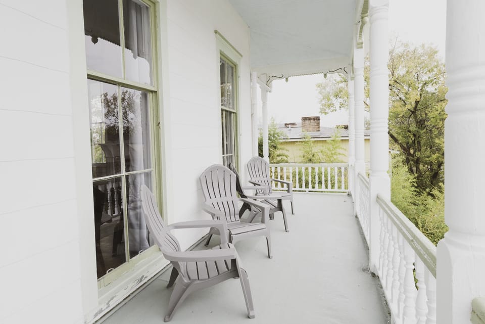 The private porch balcony is the perfect place to relax.