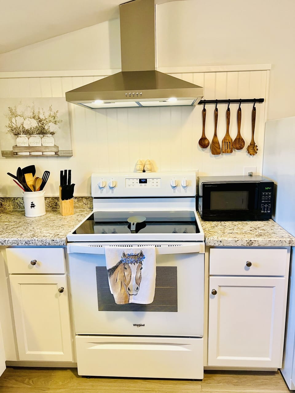 Your kitchen is fully-stocked with all essential cookware and tools.