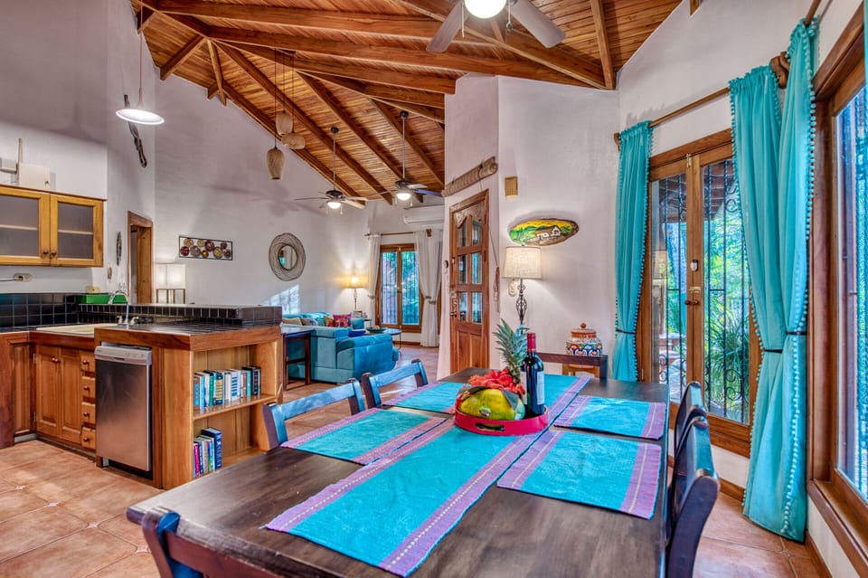 The soaring teak ceilings have been lovingly restored
