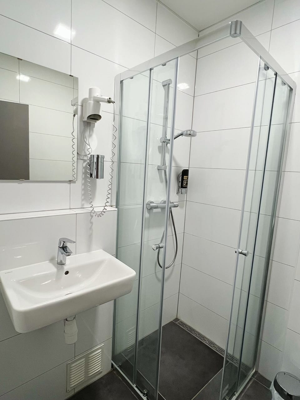 Quadruple Room | Bathroom | Shower, free toiletries, hair dryer, towels