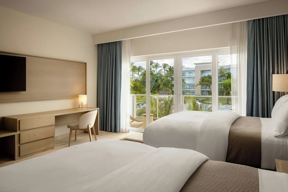 Traditional Room, 2 Double Beds, Ocean View (Balcony) | Egyptian cotton sheets, premium bedding, down comforters, pillowtop beds