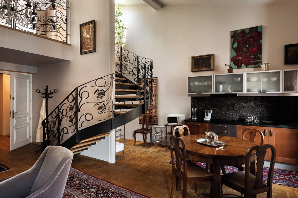 Exclusive Loft | Private kitchen | Full-size fridge, microwave, stovetop, dishwasher