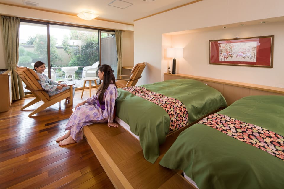 Special Japanese Western Style Room with Open Air Bath (Check in until 18:00) | Premium bedding, in-room safe, WiFi (free)