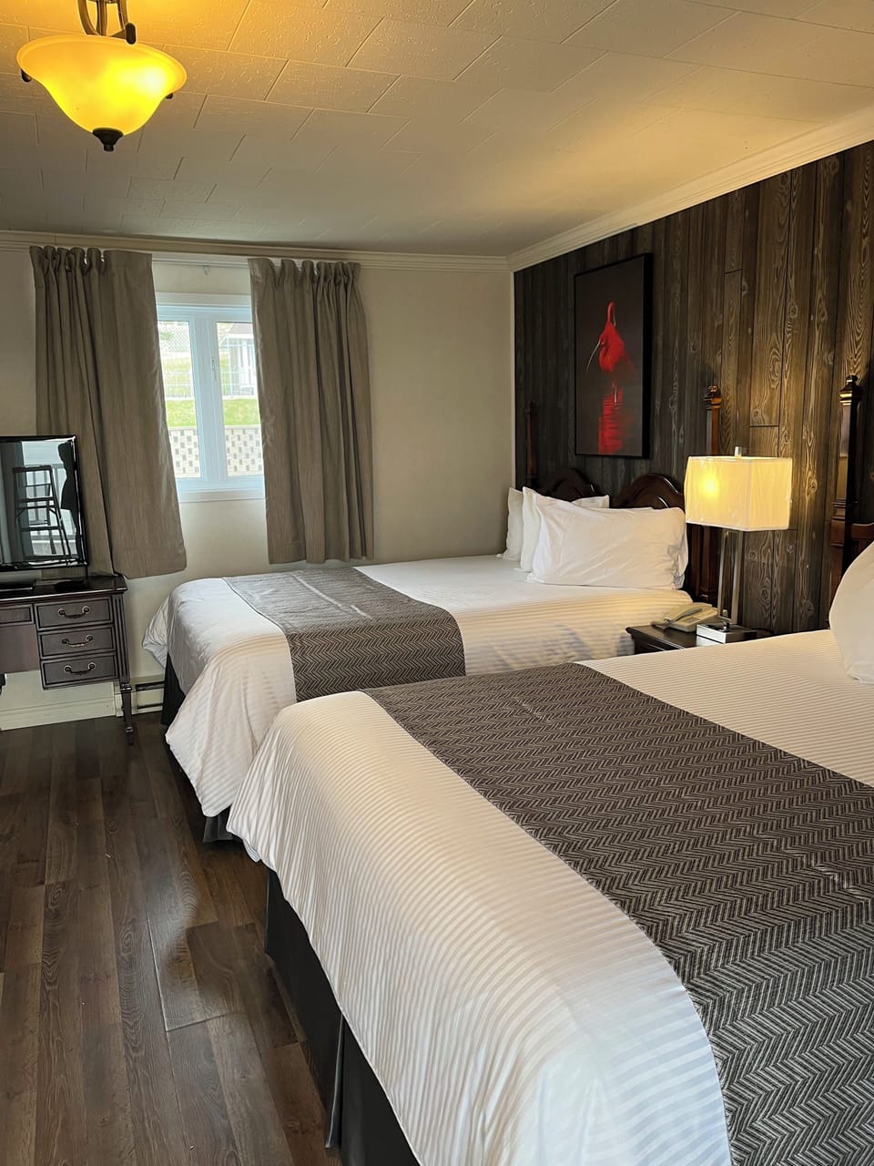 Premium bedding, desk, free WiFi, bed sheets