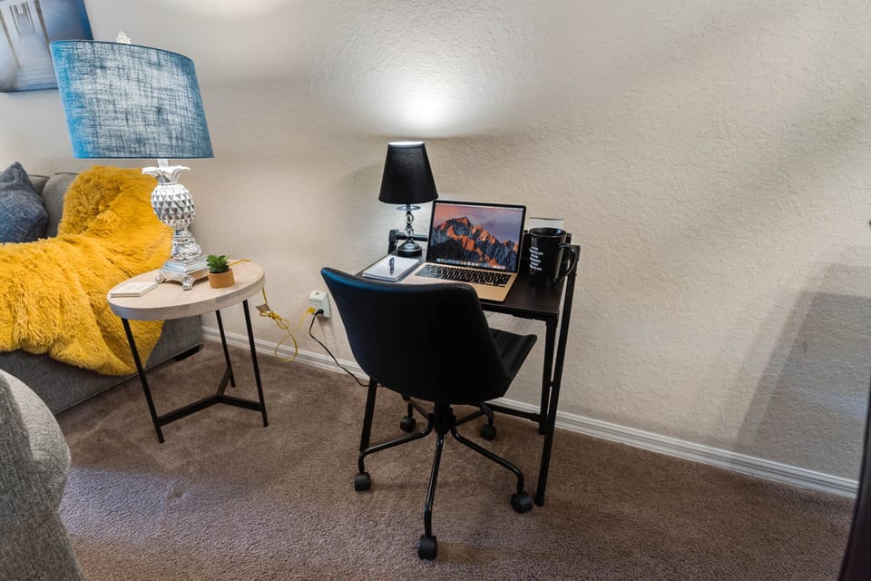 Dedicated working space.  (Laptop not included)