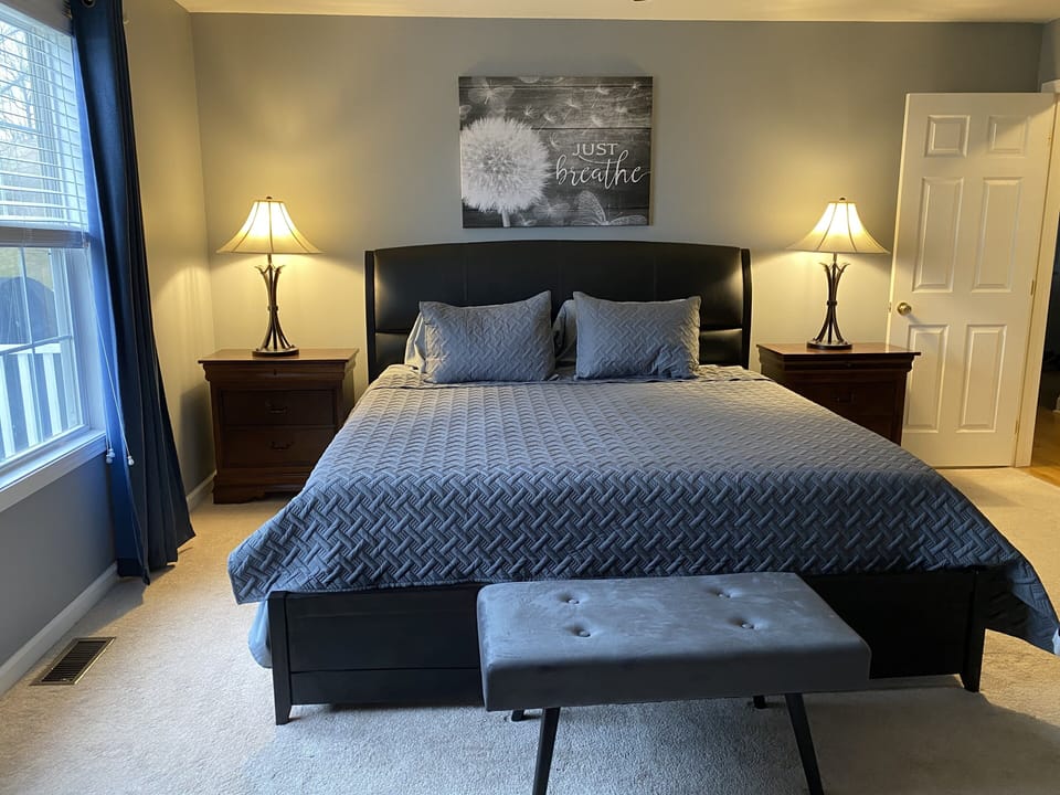 Master bedroom with king
