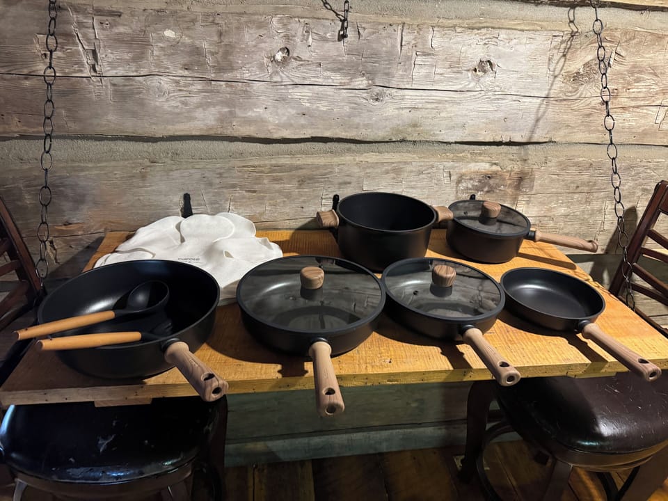 Cabin has an induction stove.  Please use the pots provided.