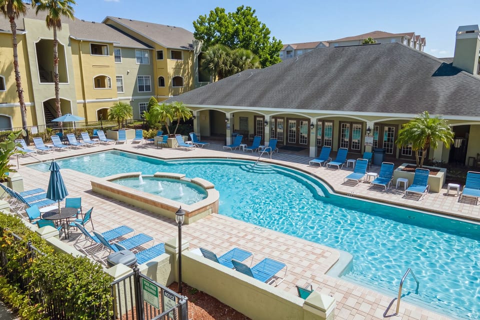 Just relax and have fun in a beautiful heated pool