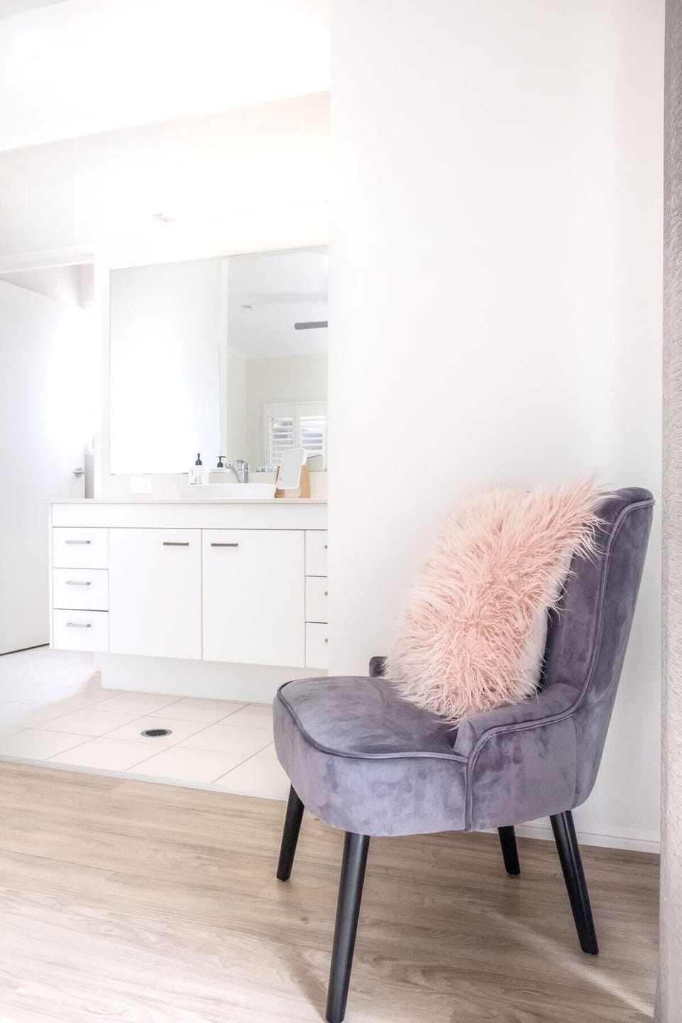 Comfy chair in master bedroom.