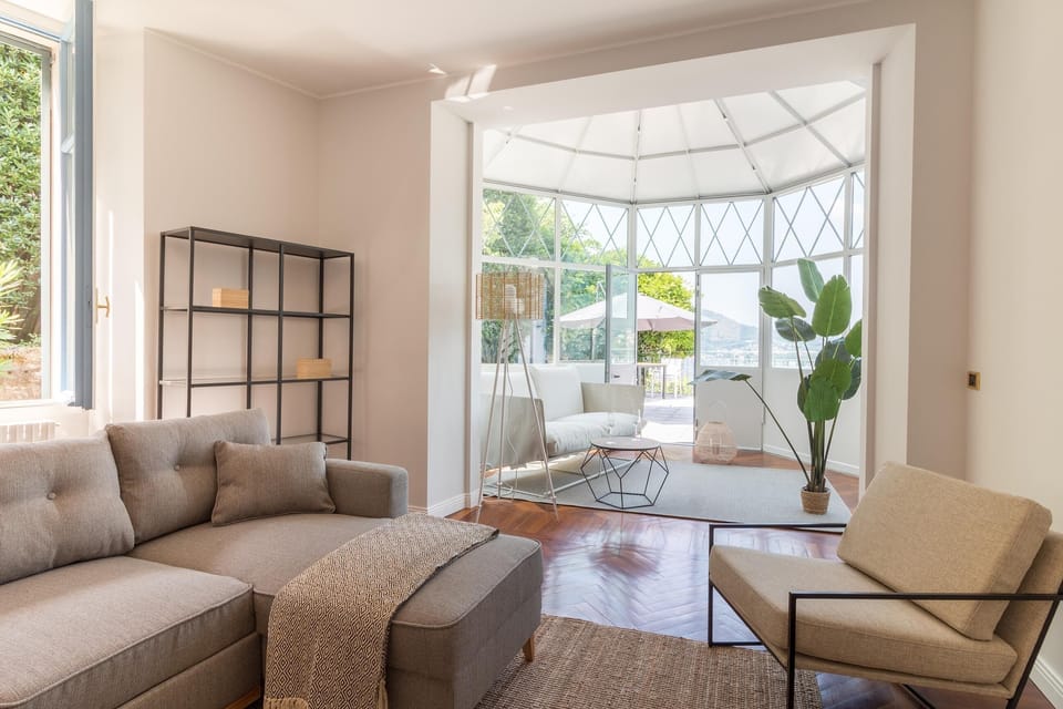 Family Apartment | Living area | 48-inch Smart TV with satellite channels, TV