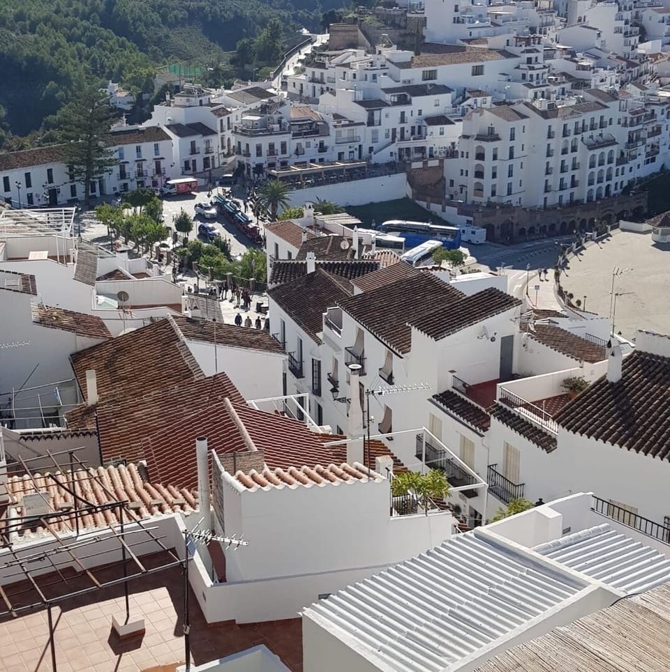 Views across the rooftops of Frigiliana