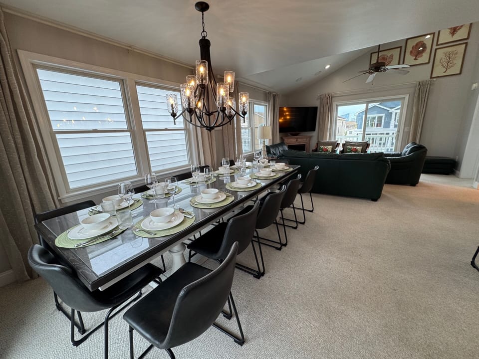 Dining area with seating for 12 and additional counter seating
