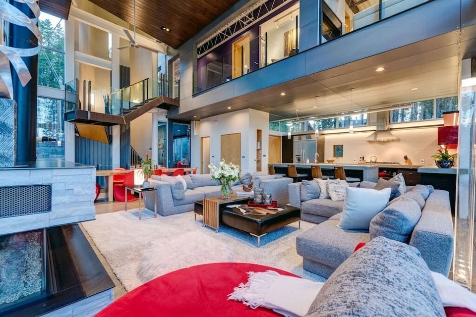 Which comfy seat will be your favorite in Seventh Heaven's spacious living room?