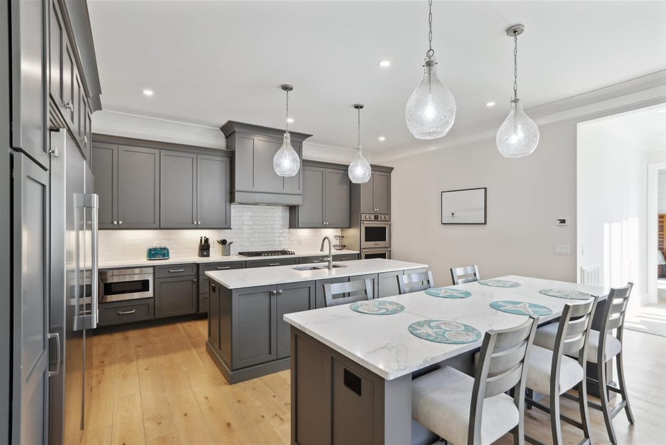 Kitchen with Breakfast Island at 134 Dune Lane