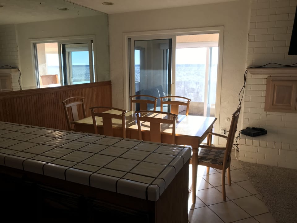From kitchen to dining room and breakfast nook.