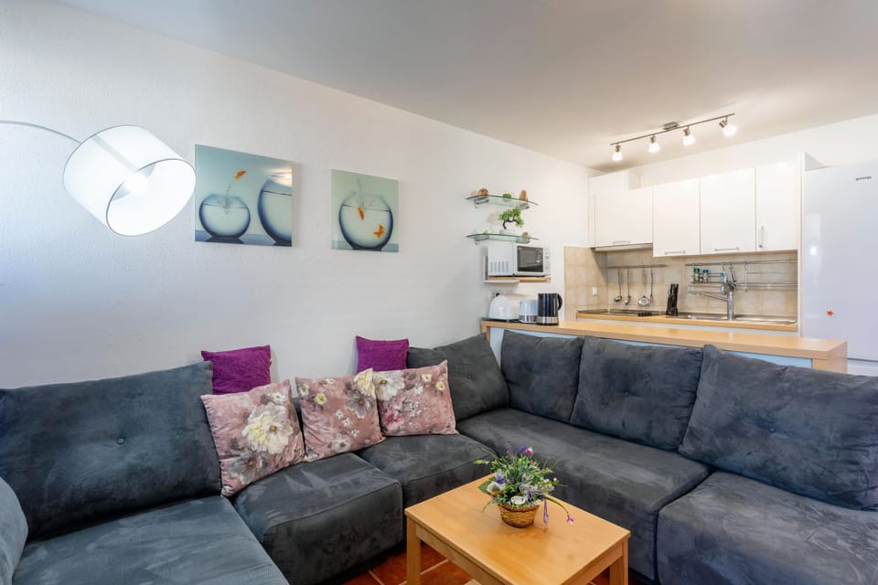 Apartment (Two Bedroom Apartment with Balcony) | Living room | Flat-screen TV