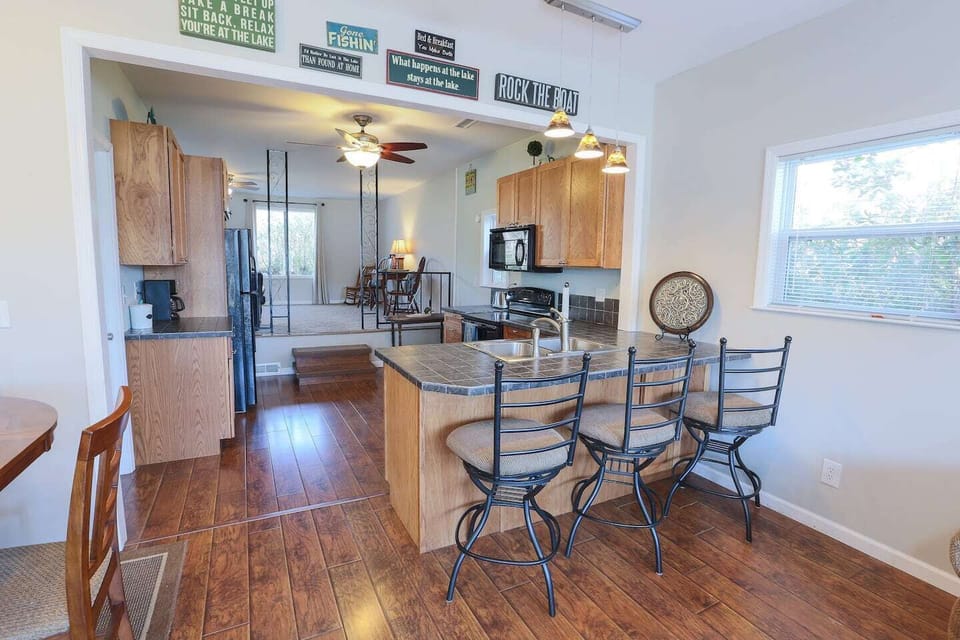 This is the old kitchen.  Photo left to show layout.