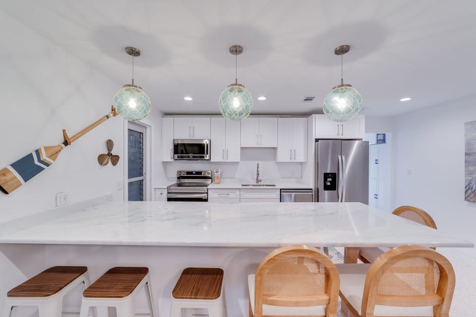 New kitchen with updated appliances.