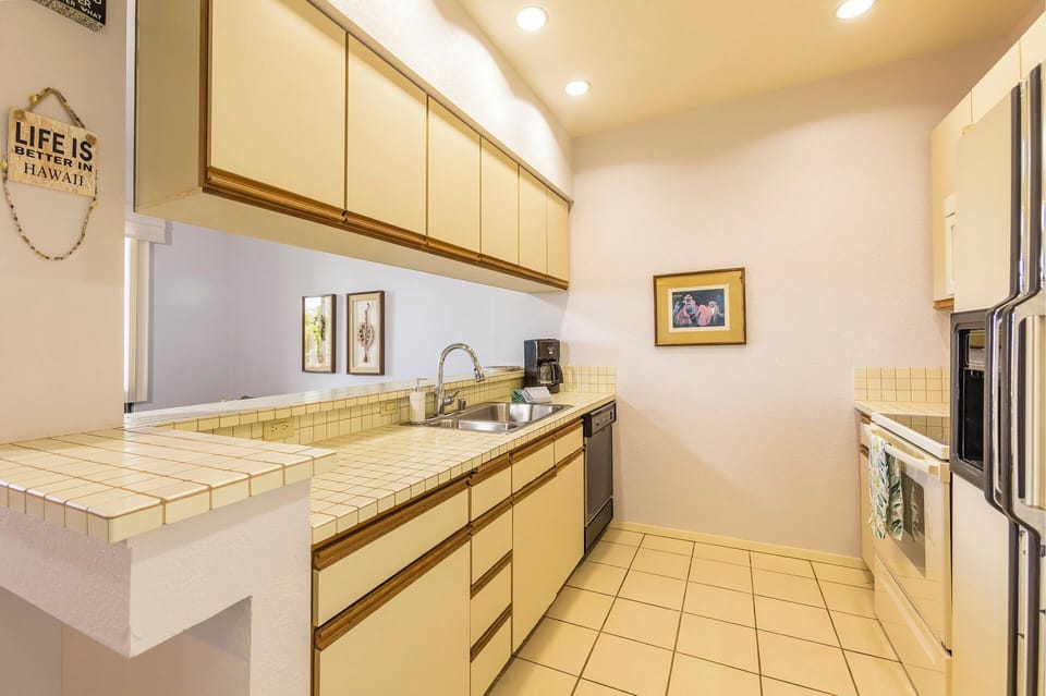 Extra countertop to spread out.