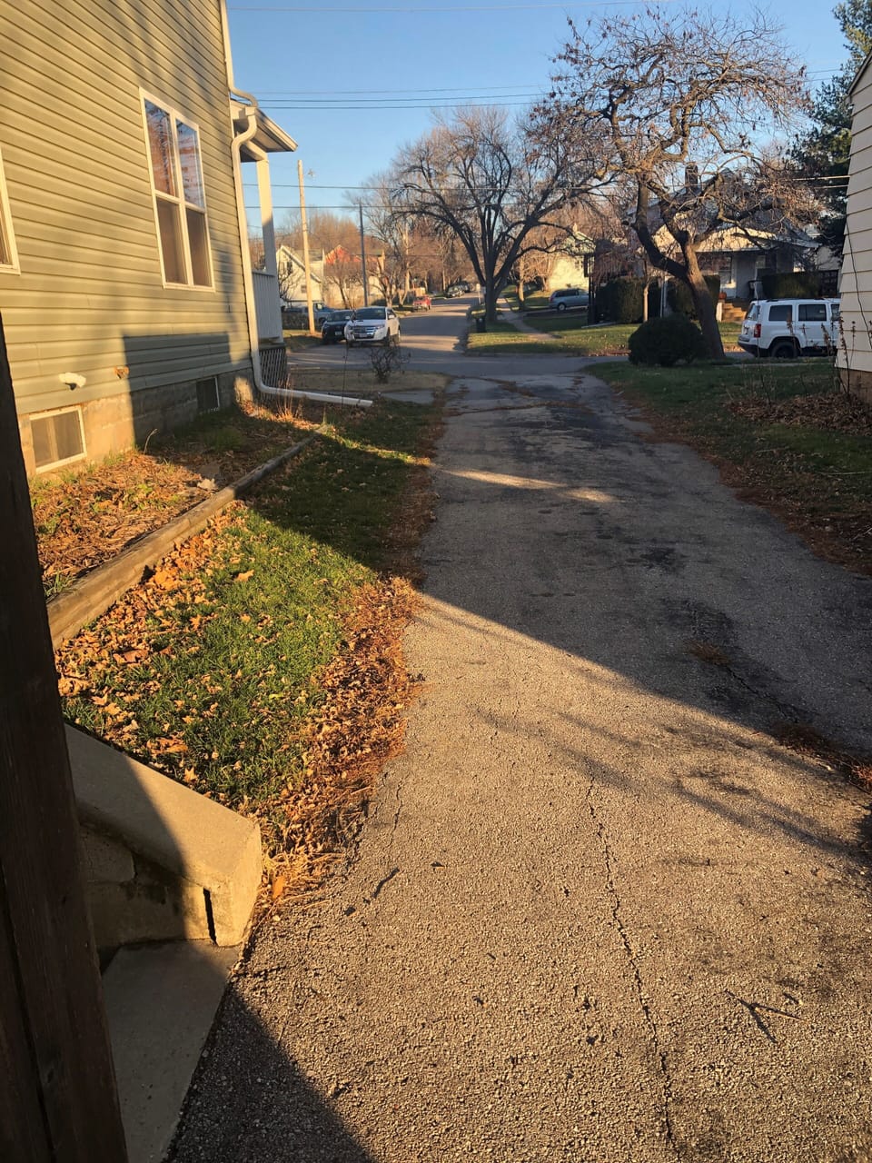 Driveway alongside of house can accommodate two additional cars.