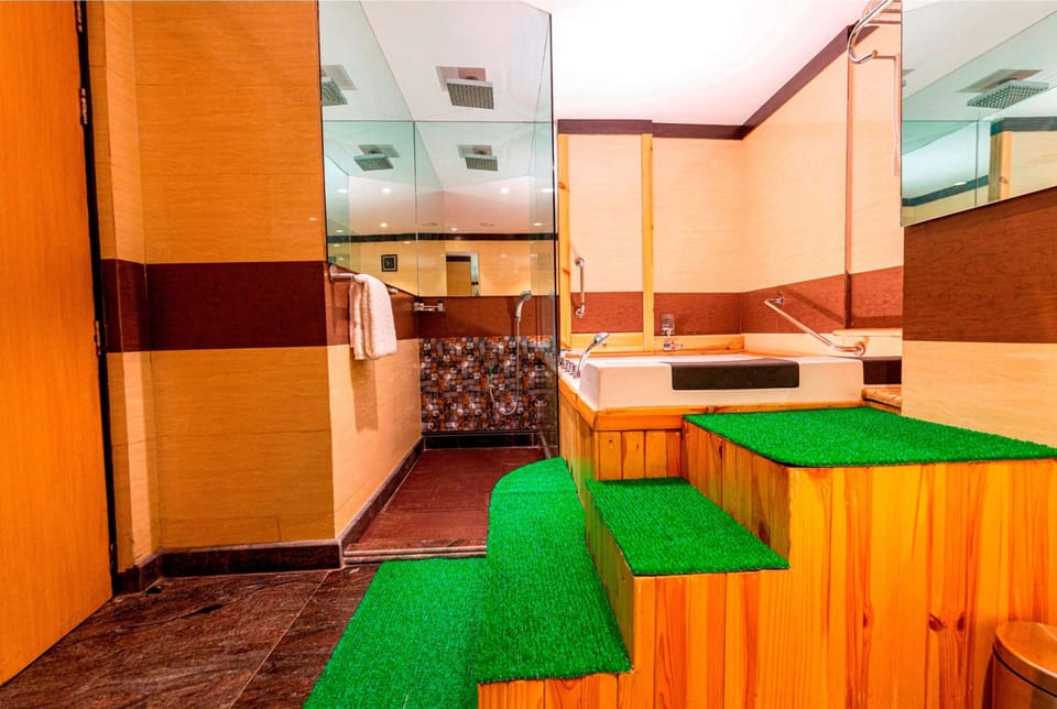 Eco-friendly toiletries, hair dryer, bathrobes, slippers