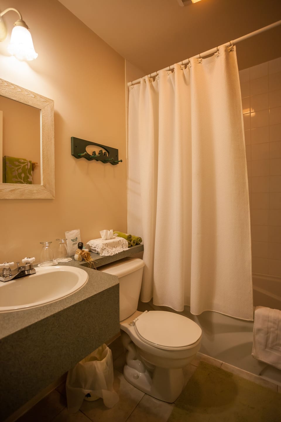 Superior Room, 1 Queen Bed | Bathroom | Free toiletries, hair dryer, slippers, towels