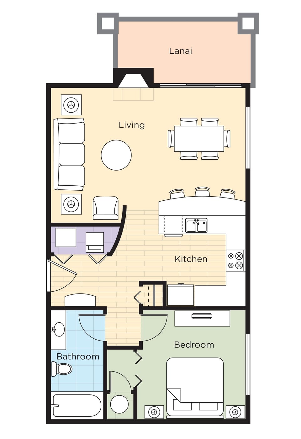 Standard Condo, 1 Bedroom, Non Smoking, Kitchen | Soundproofing, iron/ironing board, WiFi, bed sheets