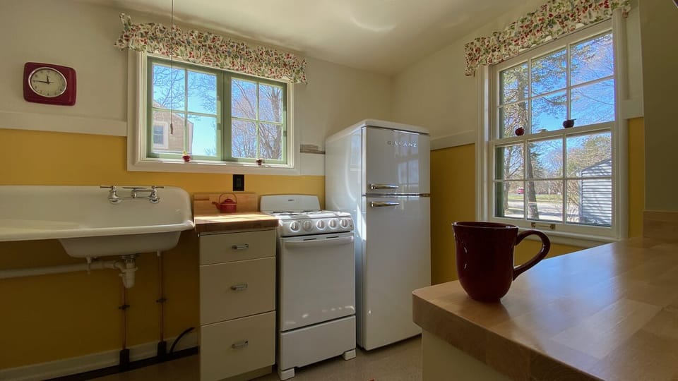 Vintage style with new retro appliances.