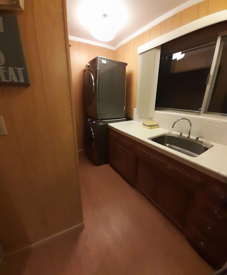 Laundry room with LG washer and dryer.
