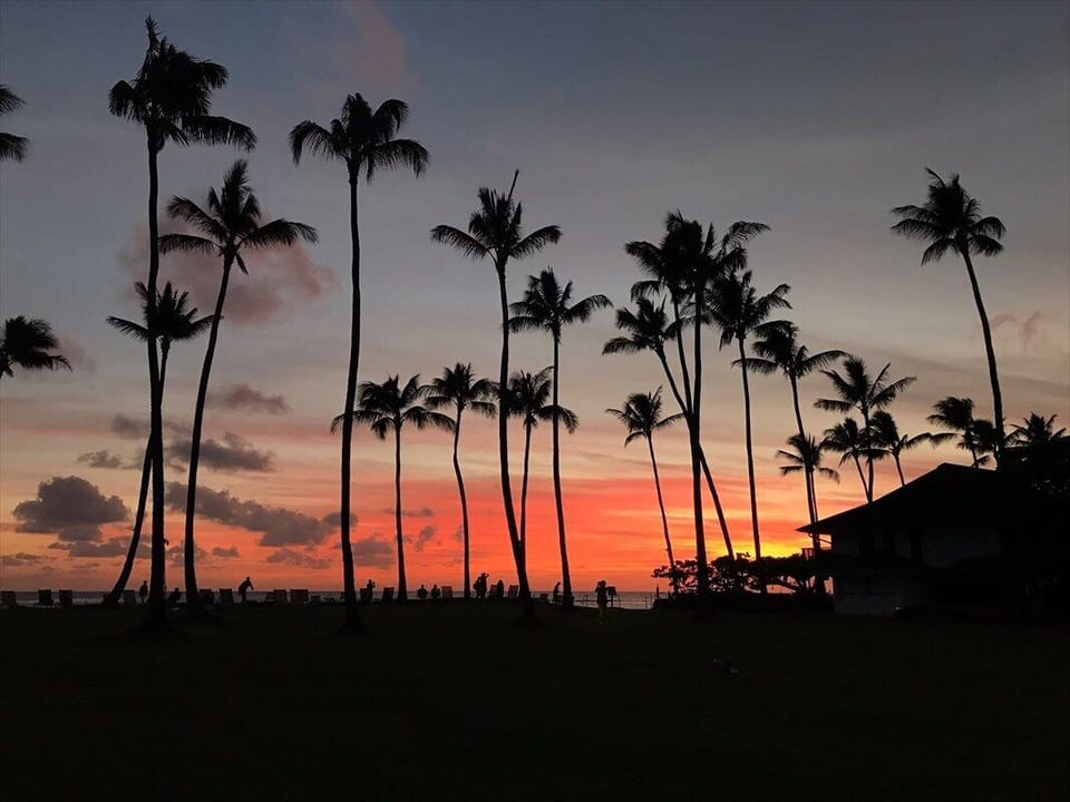 Beautiful sunset from property