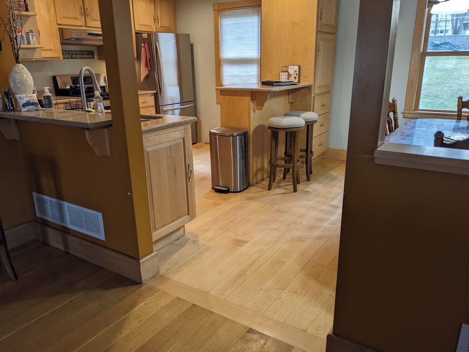 fully stocked kitchen.  