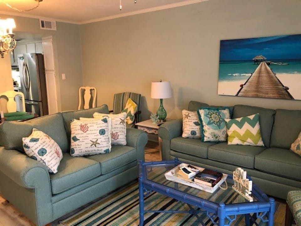Living Room with queen sofa bed