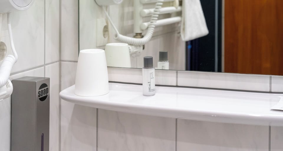 Standard Single Room | Bathroom | Free toiletries, hair dryer, towels, soap