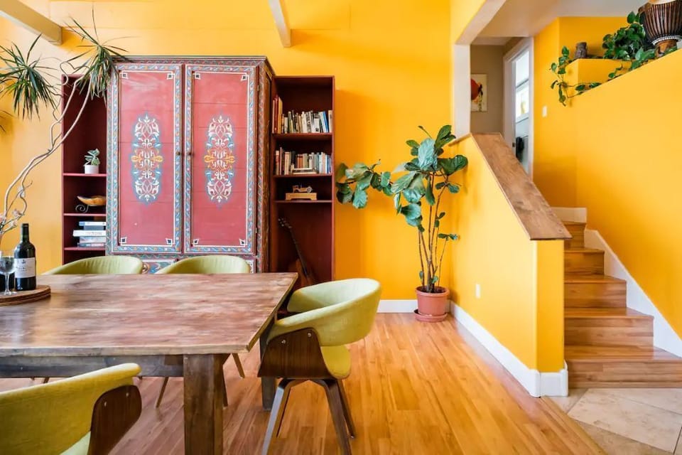 Upper dining; closet from Morocco