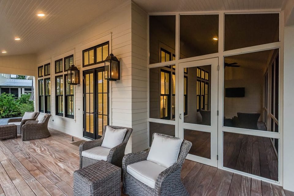 Front Porch & Side Screen Porch