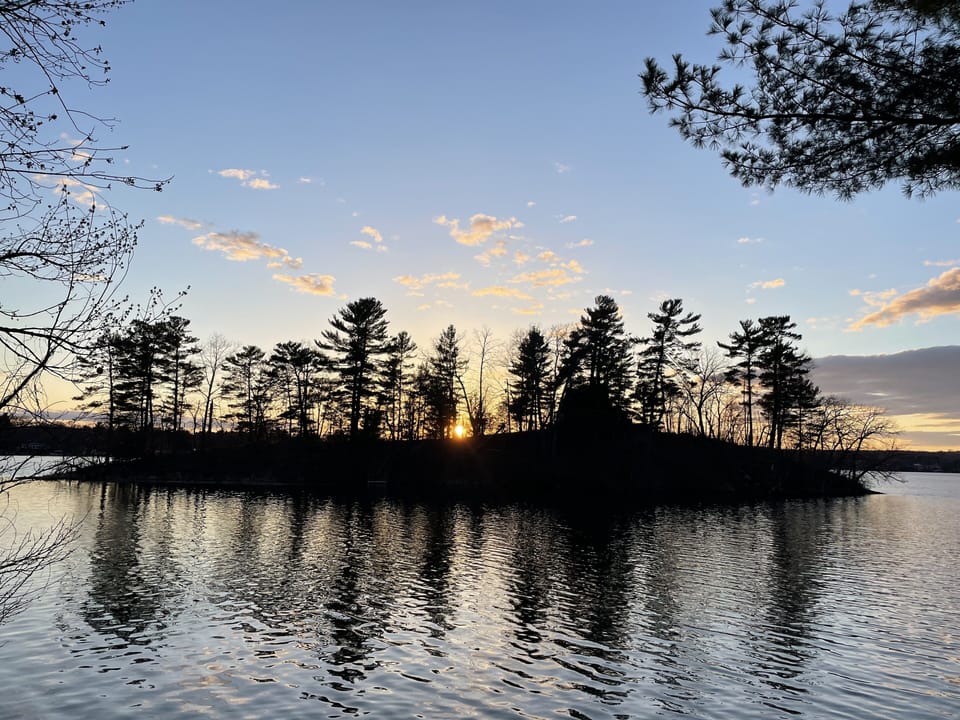 Sunset view from Loon Lookout lakeside
