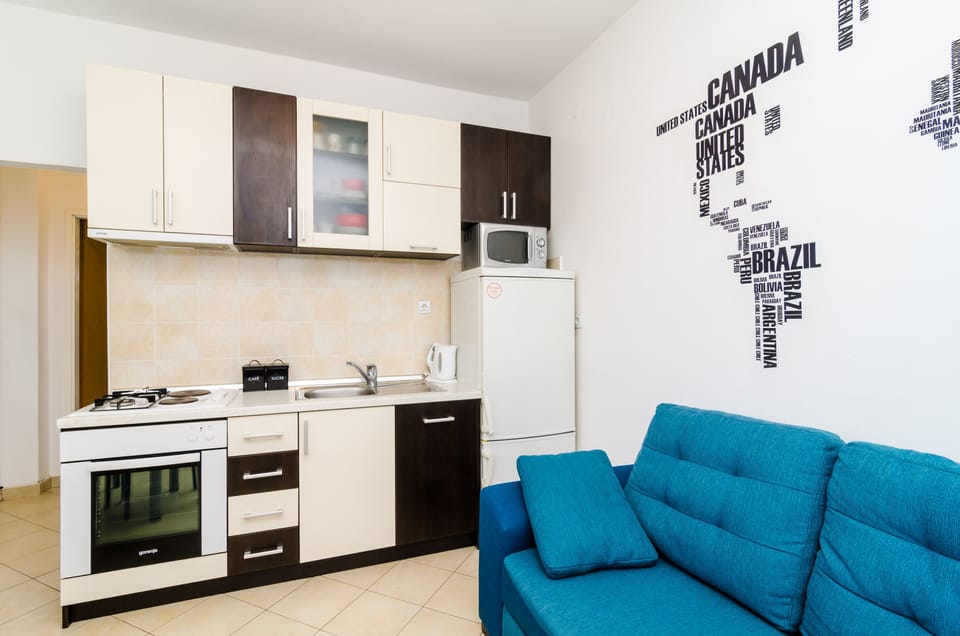Apartment (One-Bedroom Apartment) | Living room | 25-inch TV with cable channels
