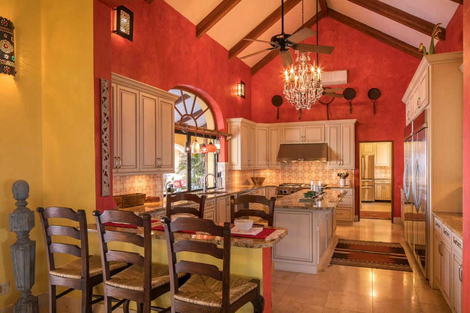 The spacious kitchen of the Greathouse featuring two new fridges