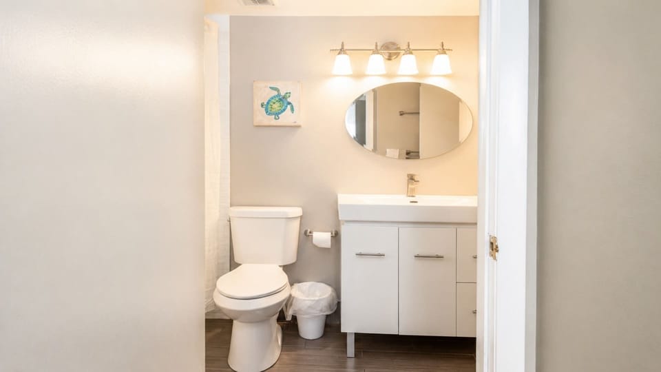 A second full bathroom means four guests never wait.