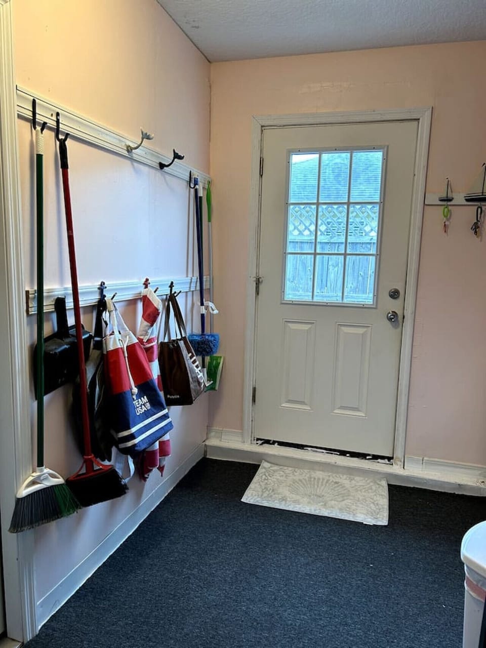 Back Door through Laundry Room to private fenced backyard/Pool.